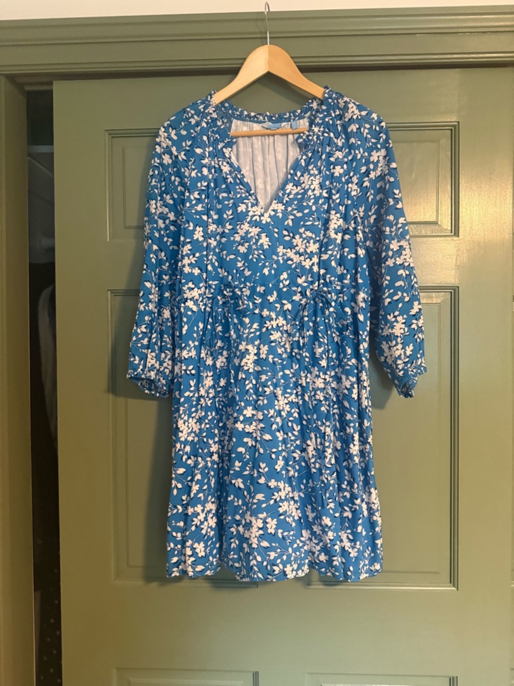 Draper James Blue and White Floral Dress